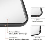 USHOWER 2-Pack Black Bathroom Mirrors - Image 3