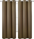 LEMOMO Brown Thermal Blackout Curtains/42 x 95 Inch/Set of 2 Panels Room - Image 2
