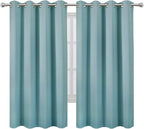 LEMOMO Stone Blue Blackout Curtains 52 x 63 Inch Length/Set of 2 Curtain - Image 2