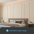 Art3d Pre-Cut Wall Molding Set of 6 pcs, Ready-to-Assemble Wainscoting Panels - Image 2