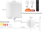 GOODATE Plug in Wall Sconces - Image 6