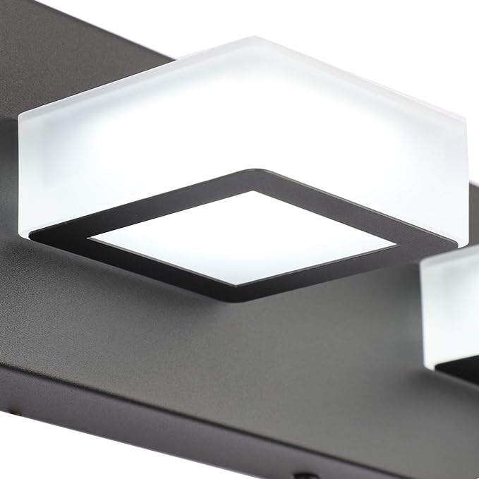 Ralbay Modern Black Vanity Lights Fixtures 6 Lights Acrylic Modern LED Matte - Image 2