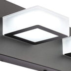 Ralbay LED Modern Black Vanity Lights 5 Lights Acrylic Matte Black Bathroom - Image 2