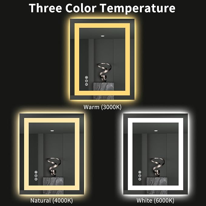 LOAAO 28"X32" LED Bathroom Mirror - Image 5