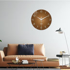 XNM 24 Inch Brown Wall Clock Analog Large Wall Clocks - Image 4