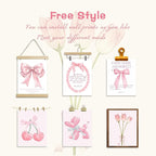 Pink Bows Bible Verse Christian Canvas Wall Art Set of 9, Trendy Posters Prints - Image 5