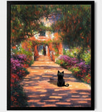 Hamduker Garden Black Cat Wall Art Pictures Funny Preppy Cat Wall Art Decor by Unknown