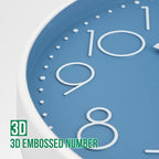 Wall Clock 10 Inch Non-Ticking Silent Modern Simple Style Round Decor Clock - Image 6