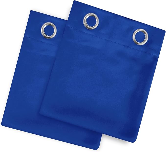 LEMOMO Blackout Curtains 52 x 90 Inch Long Royal Blue Curtains Set of 2 Panels - Image 9