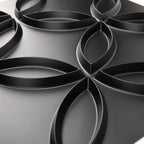 Art3d PVC 3D Wall Panel Interlocked Circles in Matt Black Cover 32 Sq.ft - Image 8