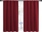 NICETOWN Burgundy Curtains Blackout Drape Panels - Image 2