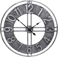 30 inch Large Wall Clock Decorative Solid Metal Retro Decor by YIDIE