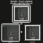 LOAAO 40"X38" LED Bathroom Mirror - Image 6