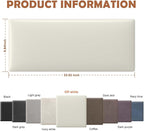 IFNOW Wall Mounted Upholstered Headboard King, 3D Peel and Stick Soundproof - Image 2