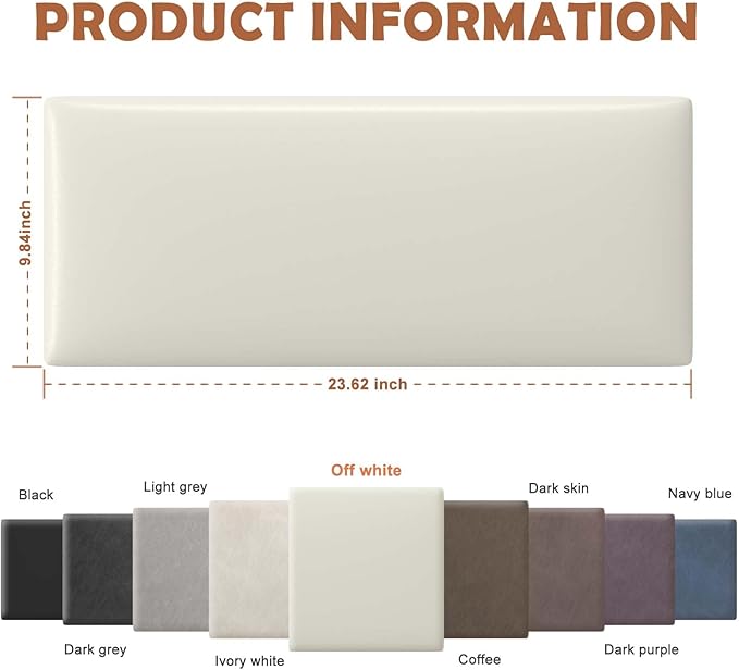 IFNOW Wall Mounted Upholstered Headboard King, 3D Peel and Stick Soundproof - Image 2