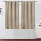 LEMOMO Khaki Thermal Blackout Curtains/52 x 54 Inch/Set of 2 Panels Room by Lemomo