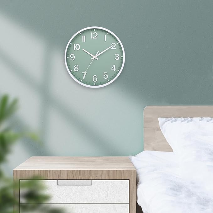 Wall Clocks Battery Operated 10 inch Modern Wall Clock, Silent Non Ticking Wall - Image 7