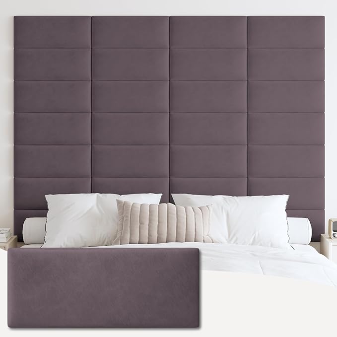 IFNOW Wall Mounted Upholstered Headboard Full, 3D Peel and Stick Soundproof by IFNOW