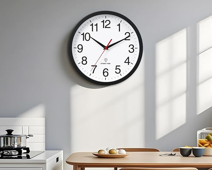 Rohioue Atomic Wall Clock, Modern 10 Inch Battery Operated Wall Clocks - Image 7