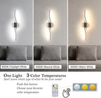 Daunton Modern Hardwired Wall Sconce Set of 2, LED Black Wall Light - Image 6