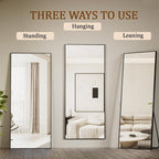 Koonmi 71"x26" Floor Mirror Full Length, Bedroom Floor Body Mirror - Image 4