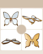 Dragonfly Wall Mirror Decor, Butterfly Art Wall Mirrors, Retro Gold Resin - Image 4