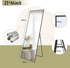 BEAUTYPEAK Full Length Mirror 64"x21" Nano Glass, Standing Rectangle Floor - Image 4