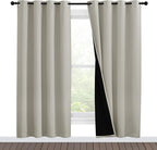 NICETOWN 100% Blackout Window Curtain Panels, Full Light Blocking Drapes by NICETOWN