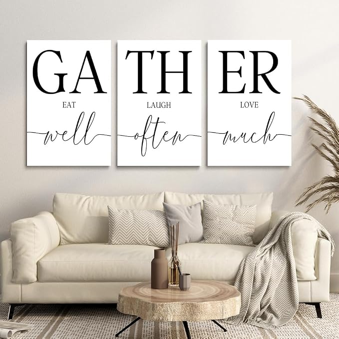 GUBIYU Gather Signs for Home Decor, Wall Art for Dining Room and Kitchen - Image 2