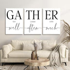 GUBIYU Large Gather Signs for Home Decor, Framed Kitchen Wall Art Farmhouse - Image 2