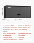 VEVOR Metal Wall Cabinet, 30.31W x 12.01D x 14.02H Inch, Floating Garage Tool - Image 8