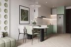 Dimoon 78.7''x17.3'' Green Skin Peel and Stick Wallpaper Contact Paper Modern - Image 5