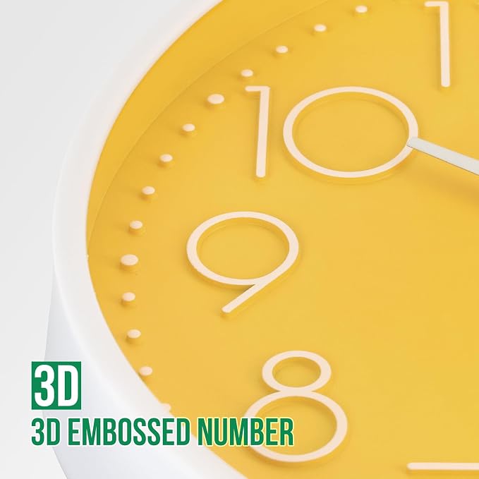 Wall Clock Non-Ticking Silent Modern Simple Style Round Decor Clock - Image 6
