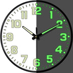 Glow in The Dark Wall Clock Non Ticking, 10 inch Silent Wall Clocks Battery by MABPEDO