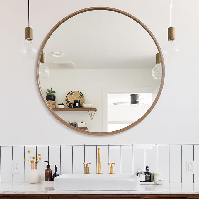 WallBeyond Round Wood Mirror by WallBeyond