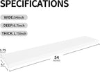 BGMG Wood Floating Shelves for Wall 54 inch Set of 2, Solid Wood Wall Mount - Image 3