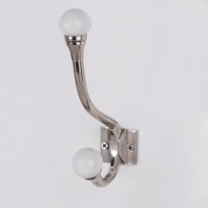 Indian Shelf 6 Pieces Exclusive Ceramic Heavy Duty Decorative Double Wall Hooks - Image 6
