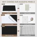 10Pack Large Acoustic Panels, Self-Adhesive Sound Dampening Wall Panels - Image 5