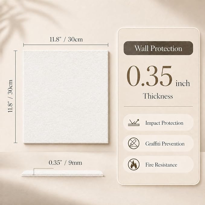 Large Cork Boards for Walls – 36" x 24" Self Adhesive Felt Wall Tiles - Image 2
