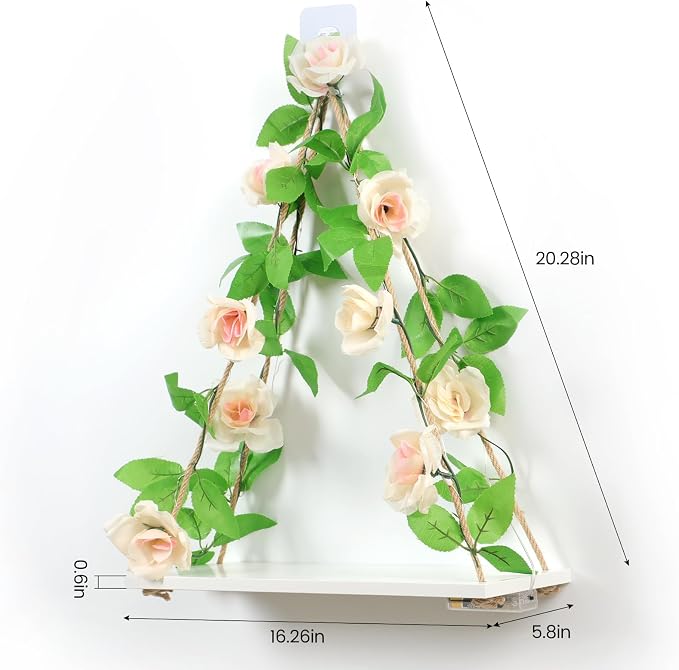 JOPSTDI Floating Shelves for Wall, Plant Wall Decor, Hanging Shelf, Cottage - Image 3