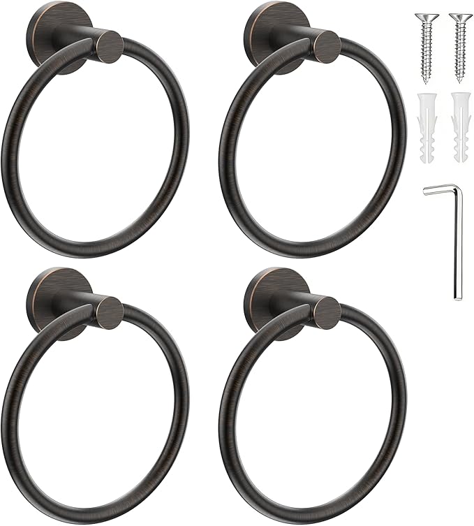 SetSail Towel Holder for Bathroom Wall Screw-in Towel Ring Stainless Steel Hand by SetSail