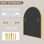 XRAMFY 31"x32" Arched Wall Mirror - Image 5
