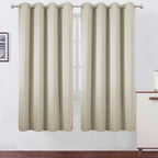 LEMOMO Blackout Curtains 66 x 72 Inch Long Light Beige Curtains Set of 2 Panels by Lemomo