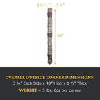 AZ Faux High-Density Polyurethane Faux Stone Flush Outside Corner - Image 3