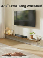 AMADA HOMEFURNISHING 47.2" L Floating Shelves, Wall Shelves Set of 3 - Image 4