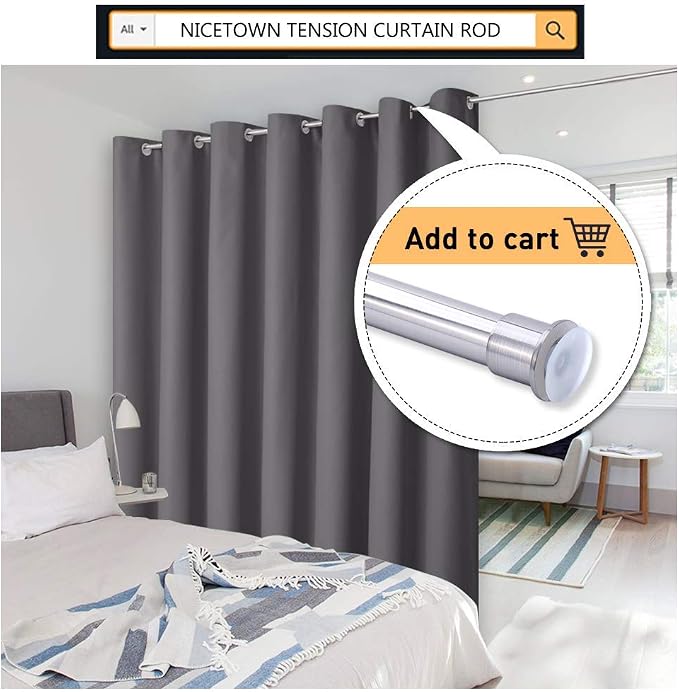 NICETOWN Patio Door Curtain Sound Blocking, Bedroom Privacy Room Divider - Image 7