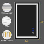 48"x24" LED Bathroom Mirror - Image 9