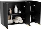 ChooChoo 3 Doors Wall Cabinet Laundry Room, Bathroom Wall Cabinet - Image 4