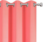 LEMOMO Blackout Curtains 52 x 45 inch Coral Curtains Set of 2 Panels/Thermal - Image 7