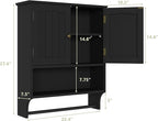 Smuxee Black Bathroom Cabinet Wall Mounted - Image 3
